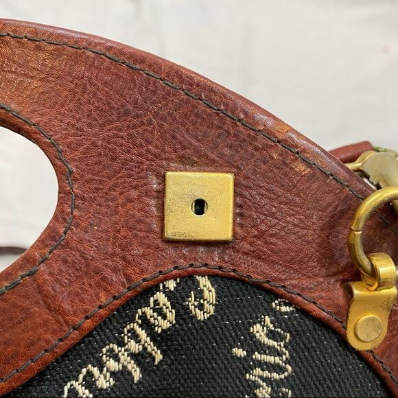 Vintage‎ Leather Oversized Gabbrielli Vittorio Handbag Purse - Picture 10 of 16